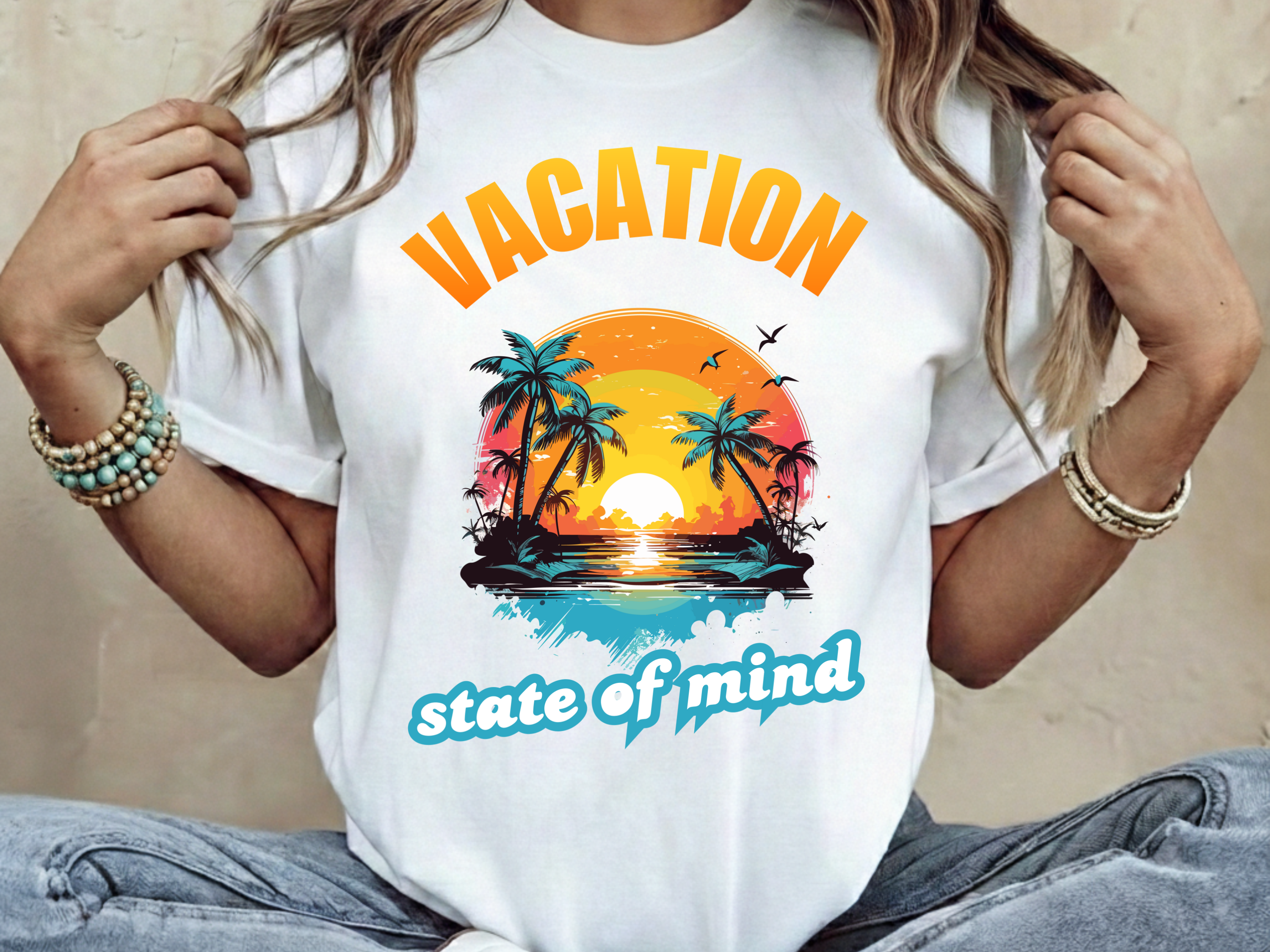 Vacation State of Mind design PNG, Vacation State of Mind design bundle PNG, Digital Download, Print, Sublimation