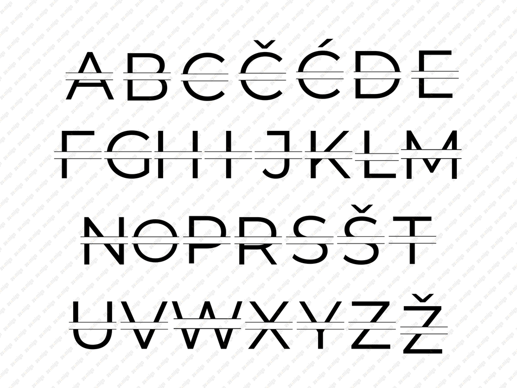 Split Letters design PNG, Split Letters design bundle PNG, Digital Download, Print, Sublimation