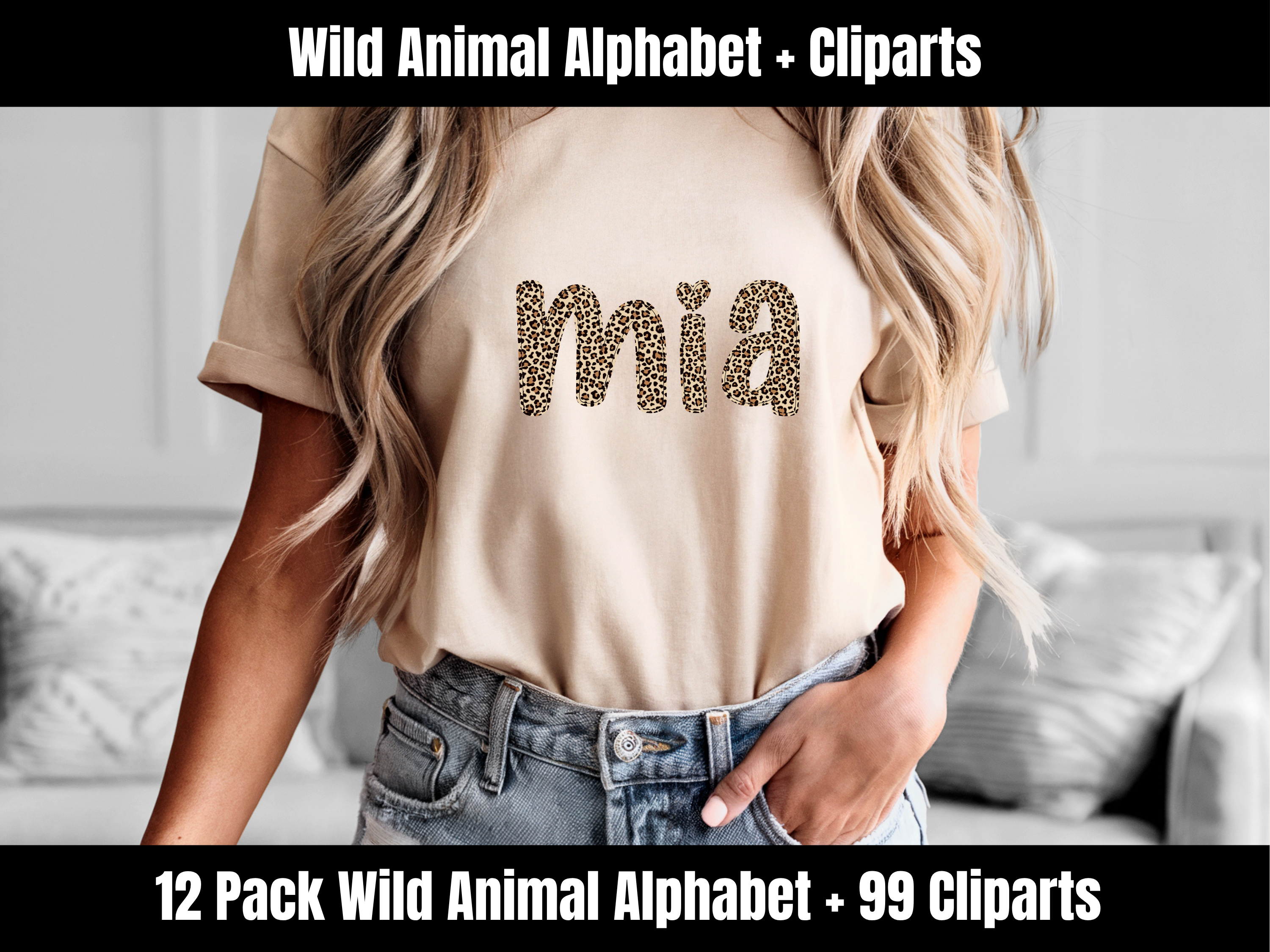 Wild Animal Alphabet Bundle + Cliparts