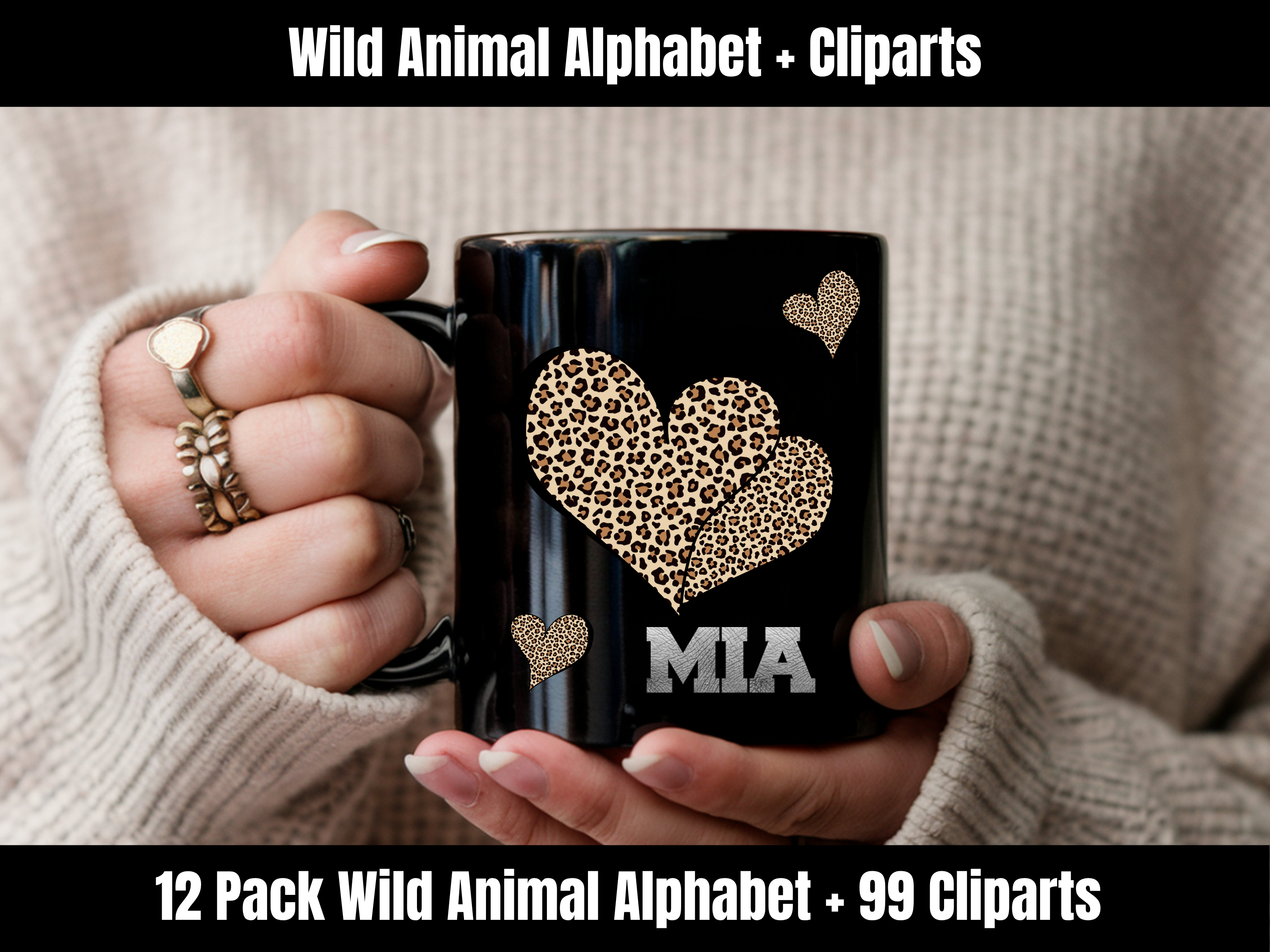 Wild Animal Alphabet Bundle + Cliparts