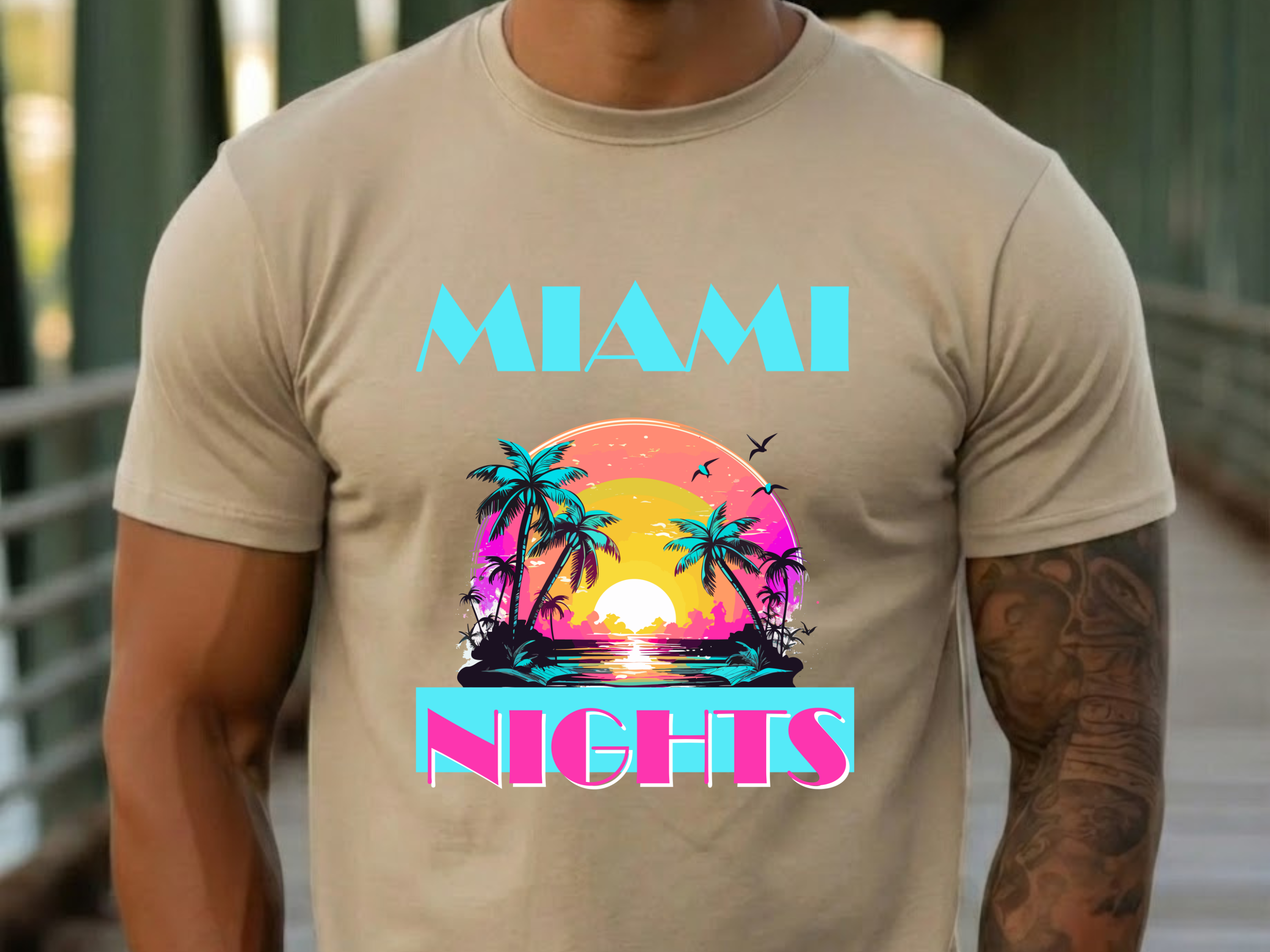 Miami Nights design PNG, Miami Nights design bundle PNG, Digital Download, Print, Sublimation