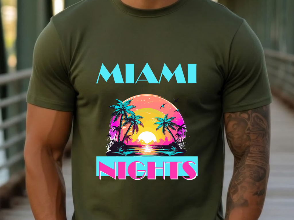 Miami Nights design PNG, Miami Nights design bundle PNG, Digital Download, Print, Sublimation