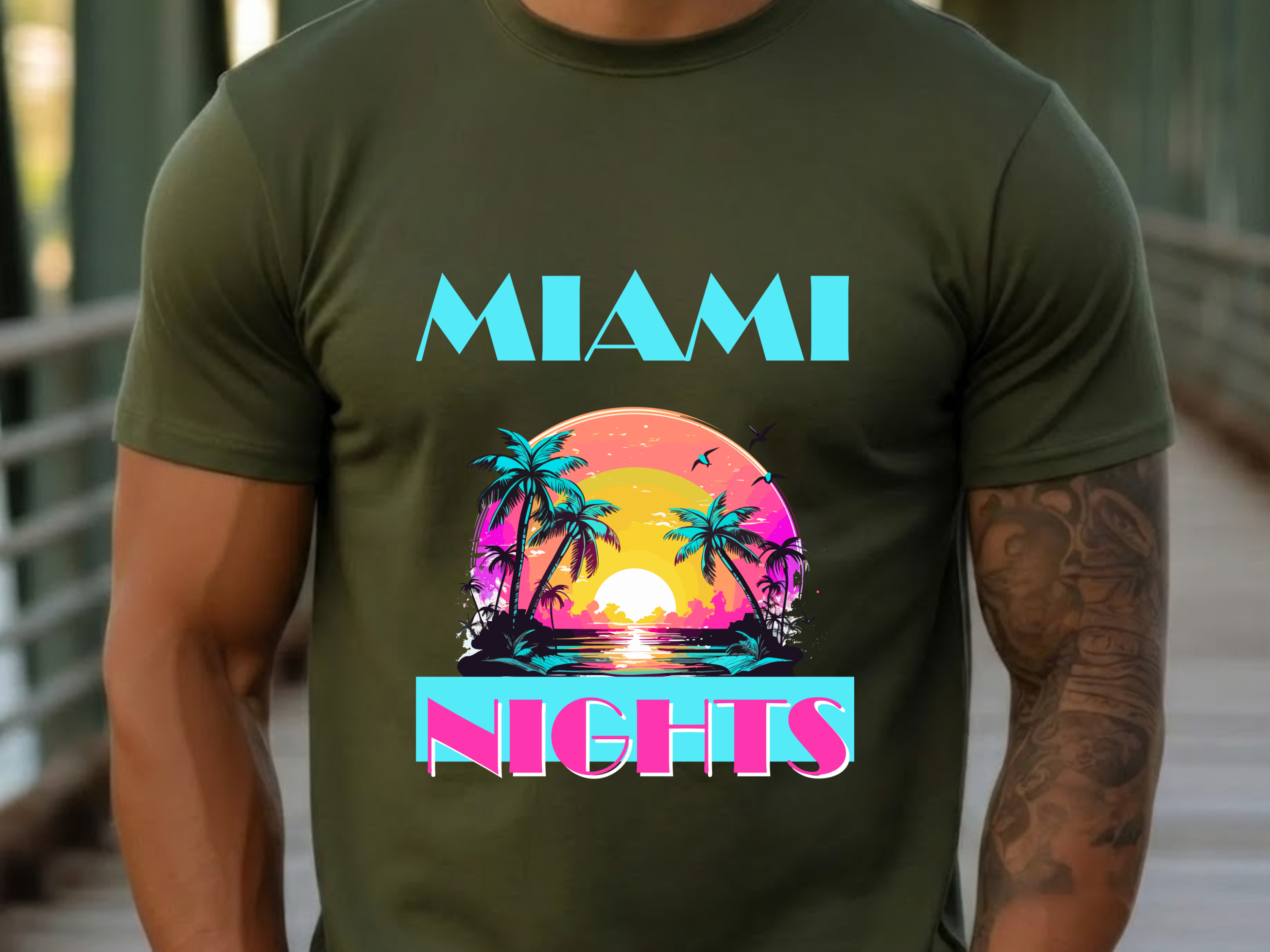 Miami Nights design PNG, Miami Nights design bundle PNG, Digital Download, Print, Sublimation