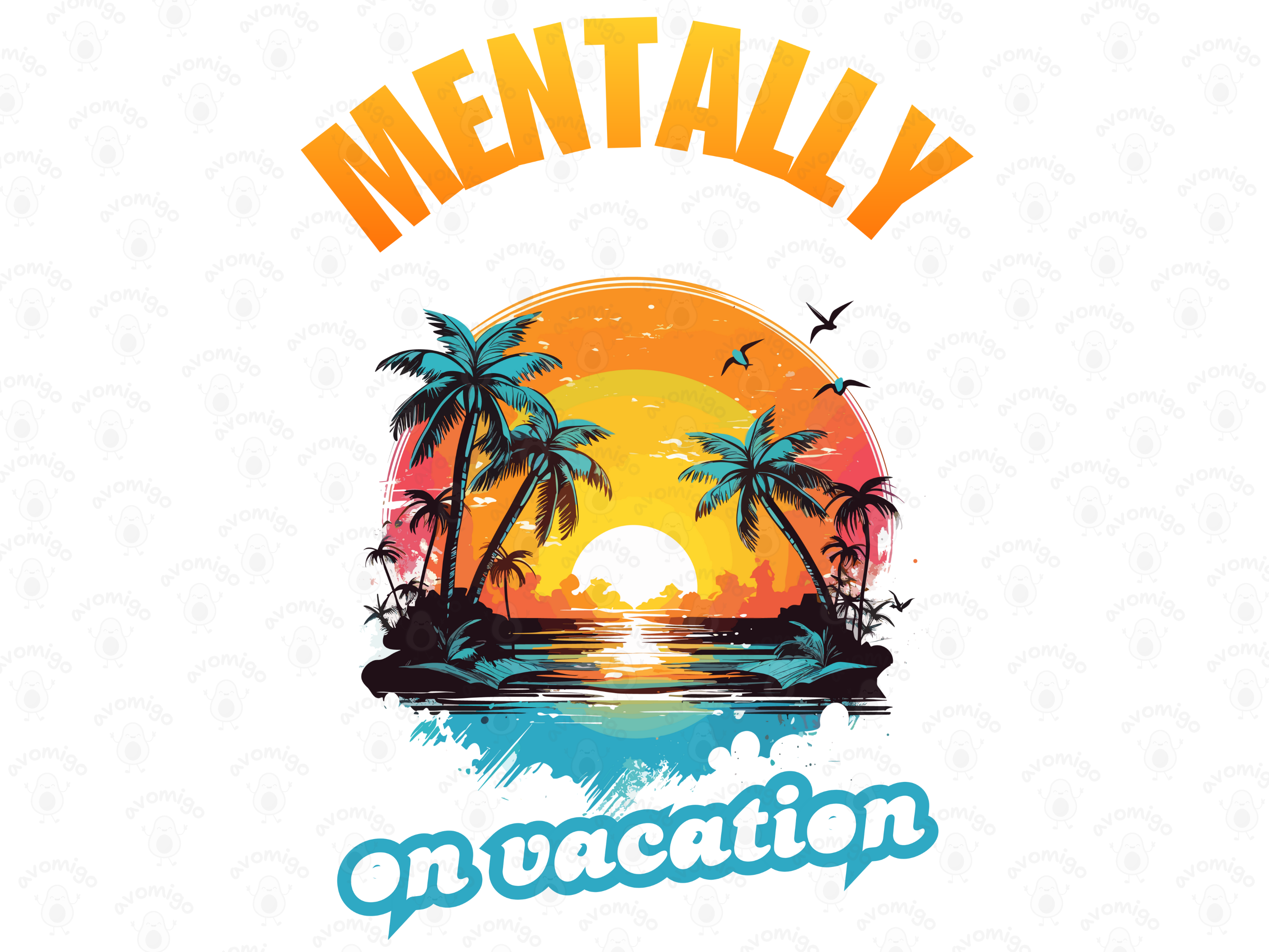 Mentally on Vacation design PNG, Mentally on Vacation design bundle PNG, Digital Download, Print, Sublimation