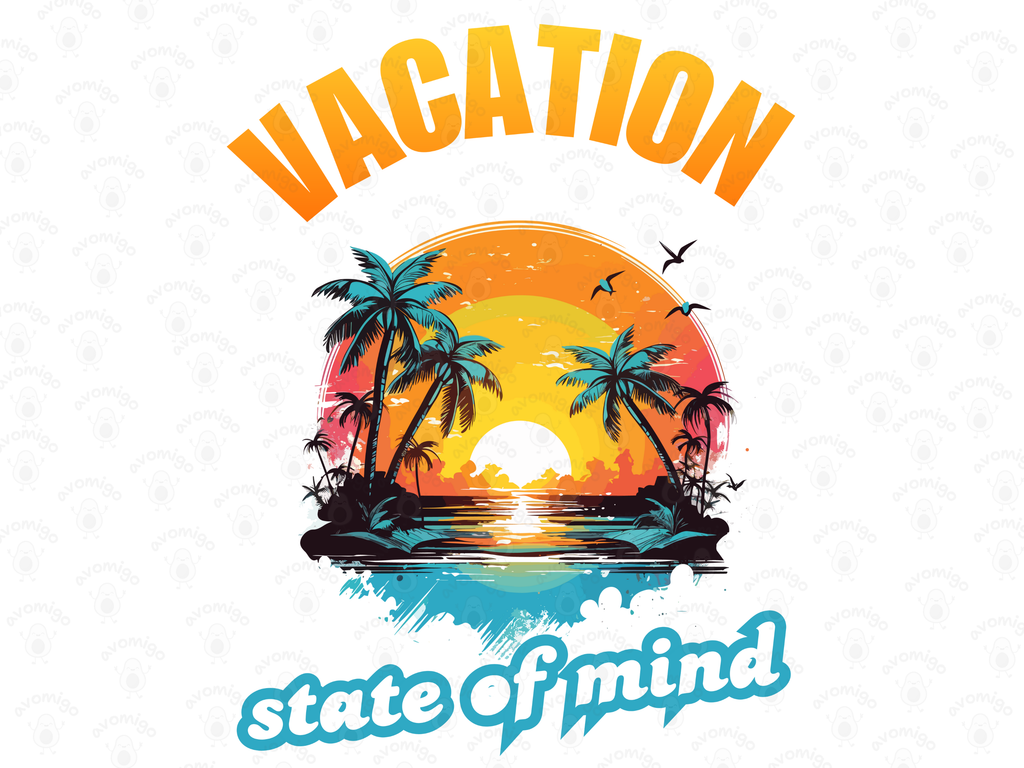 Vacation State of Mind design PNG, Vacation State of Mind design bundle PNG, Digital Download, Print, Sublimation
