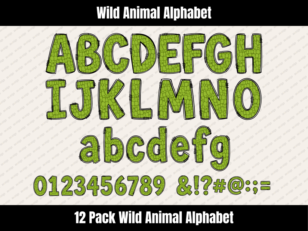 Wild Animal Alphabet Bundle