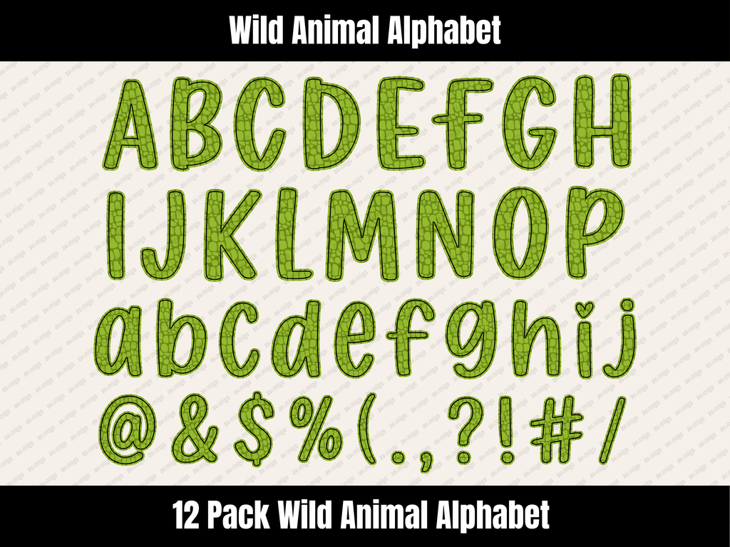 Wild Animal Alphabet Bundle