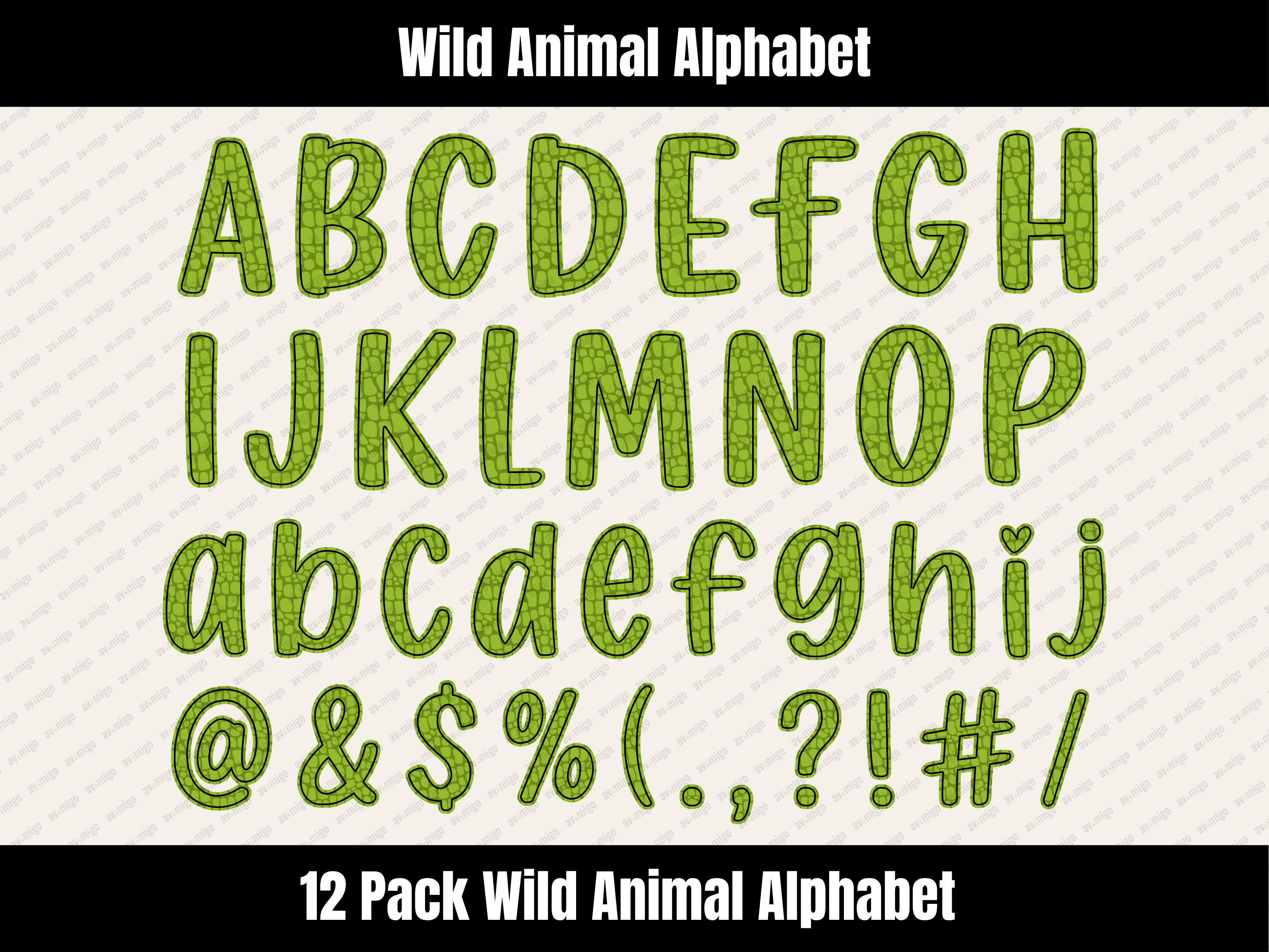 Wild Animal Alphabet Bundle