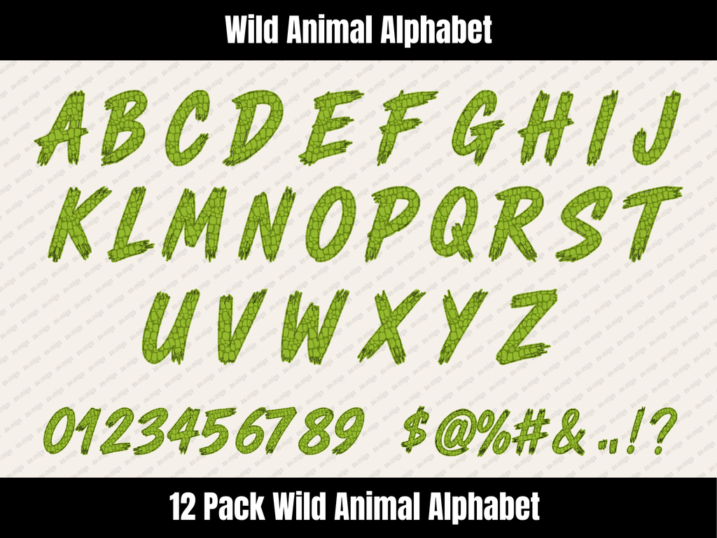 Wild Animal Alphabet Bundle