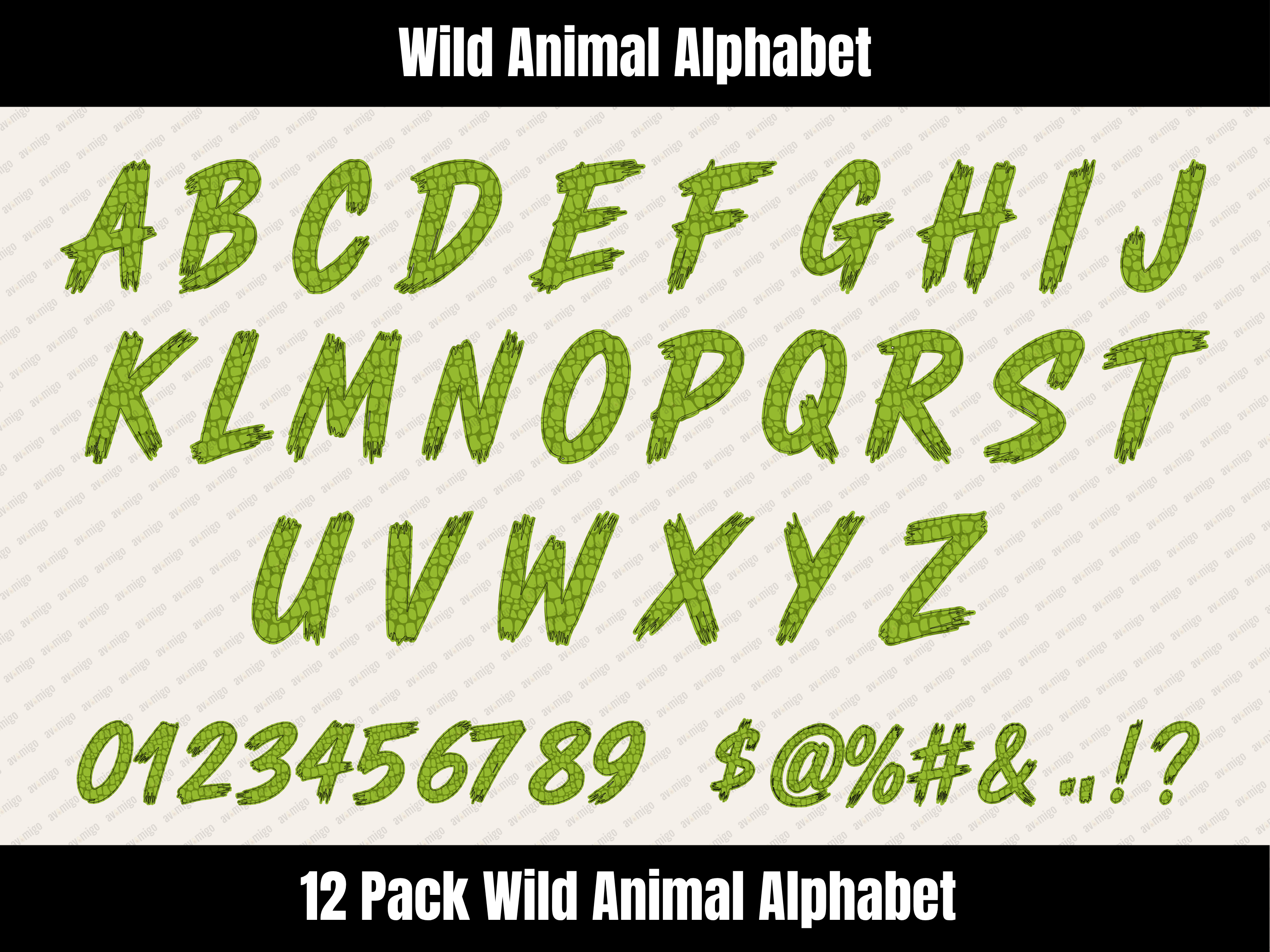 Wild Animal Alphabet Bundle