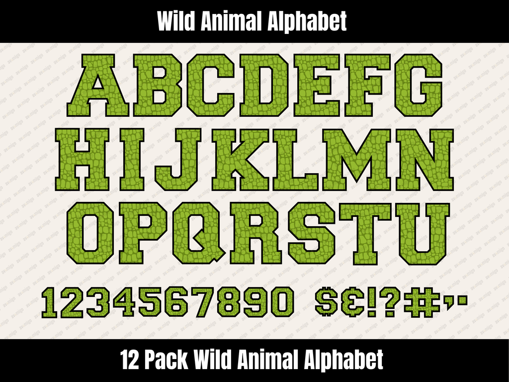 Wild Animal Alphabet Bundle