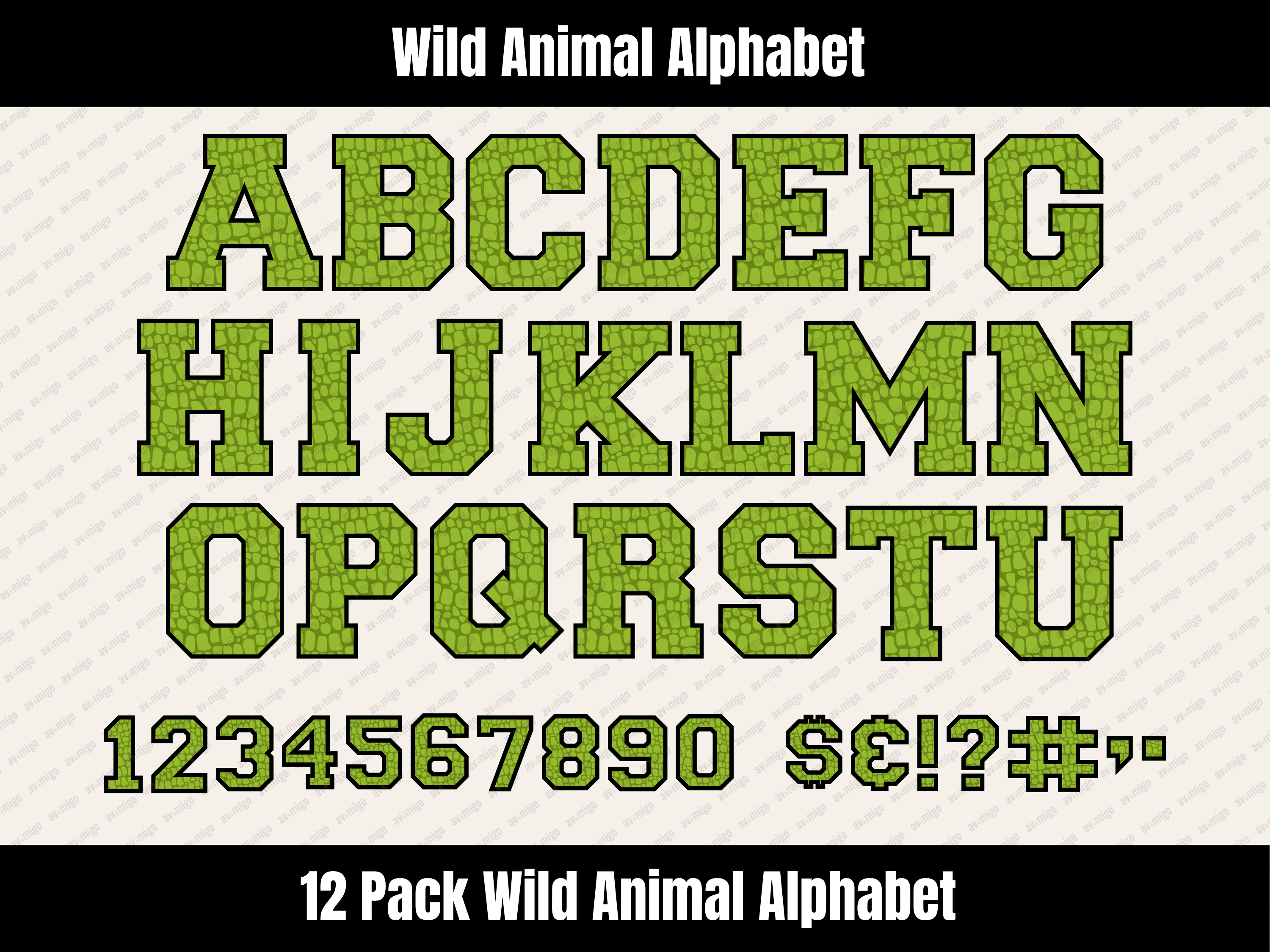 Wild Animal Alphabet Bundle