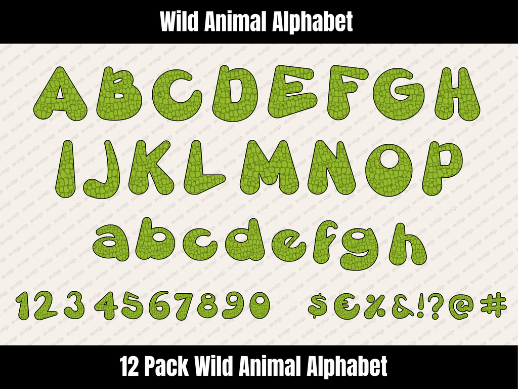 Wild Animal Alphabet Bundle