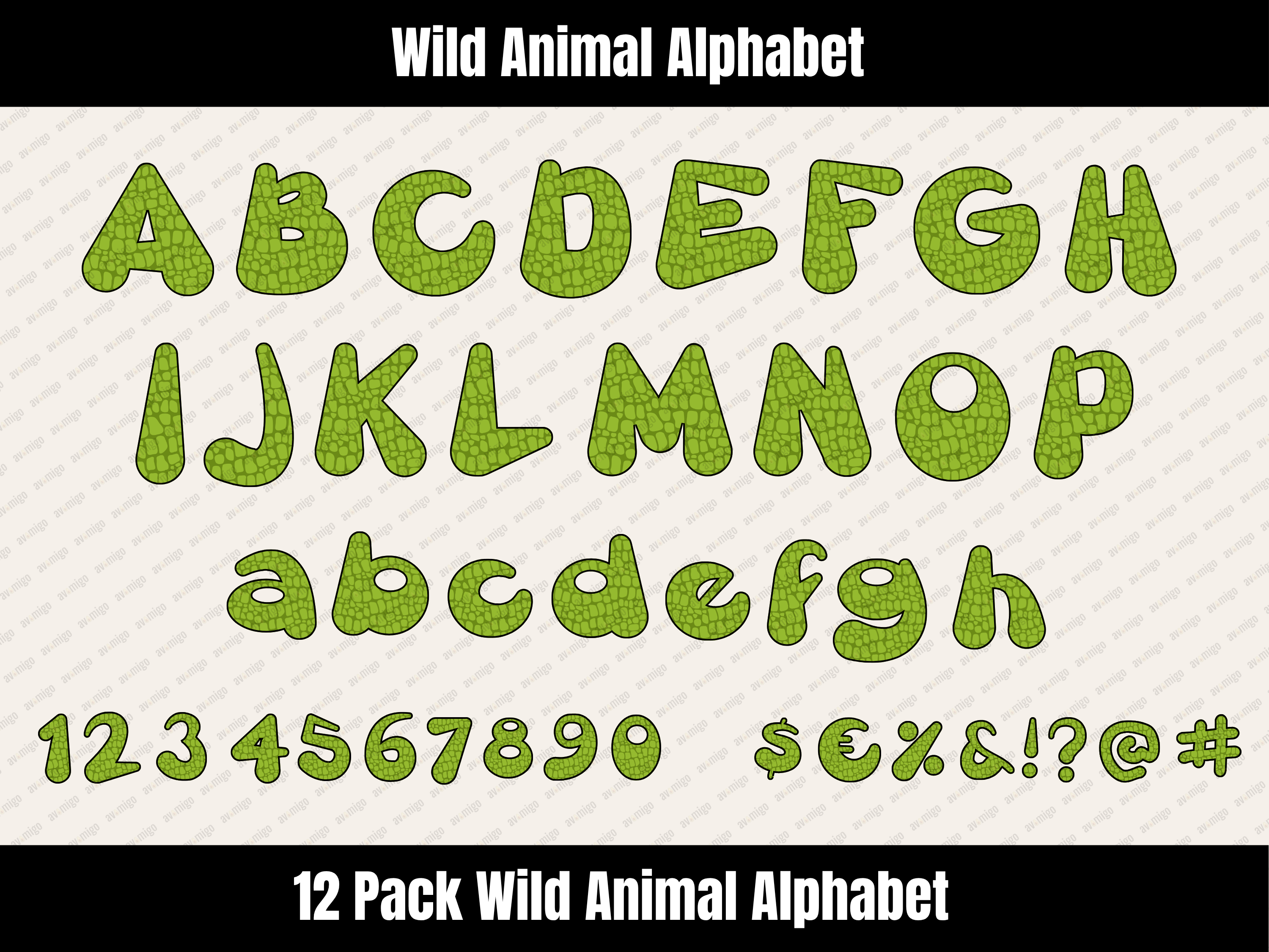 Wild Animal Alphabet Bundle