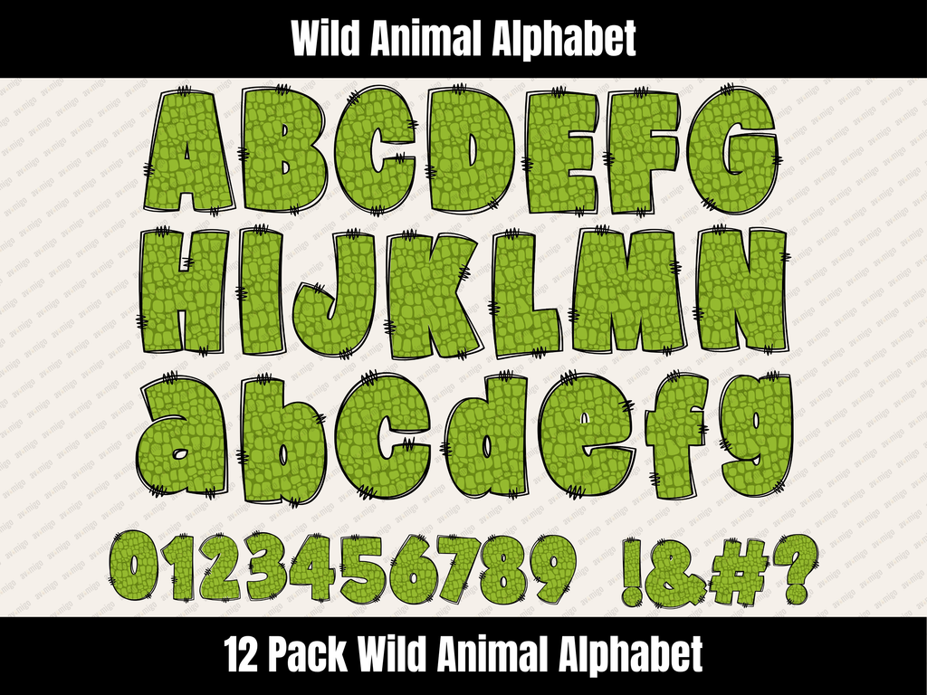 Wild Animal Alphabet Bundle