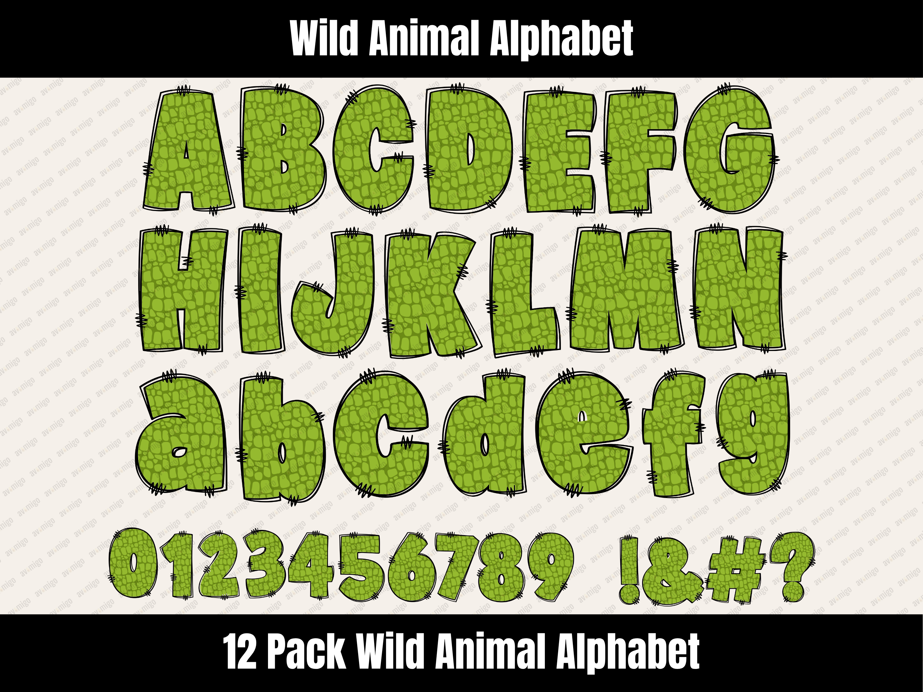 Wild Animal Alphabet Bundle
