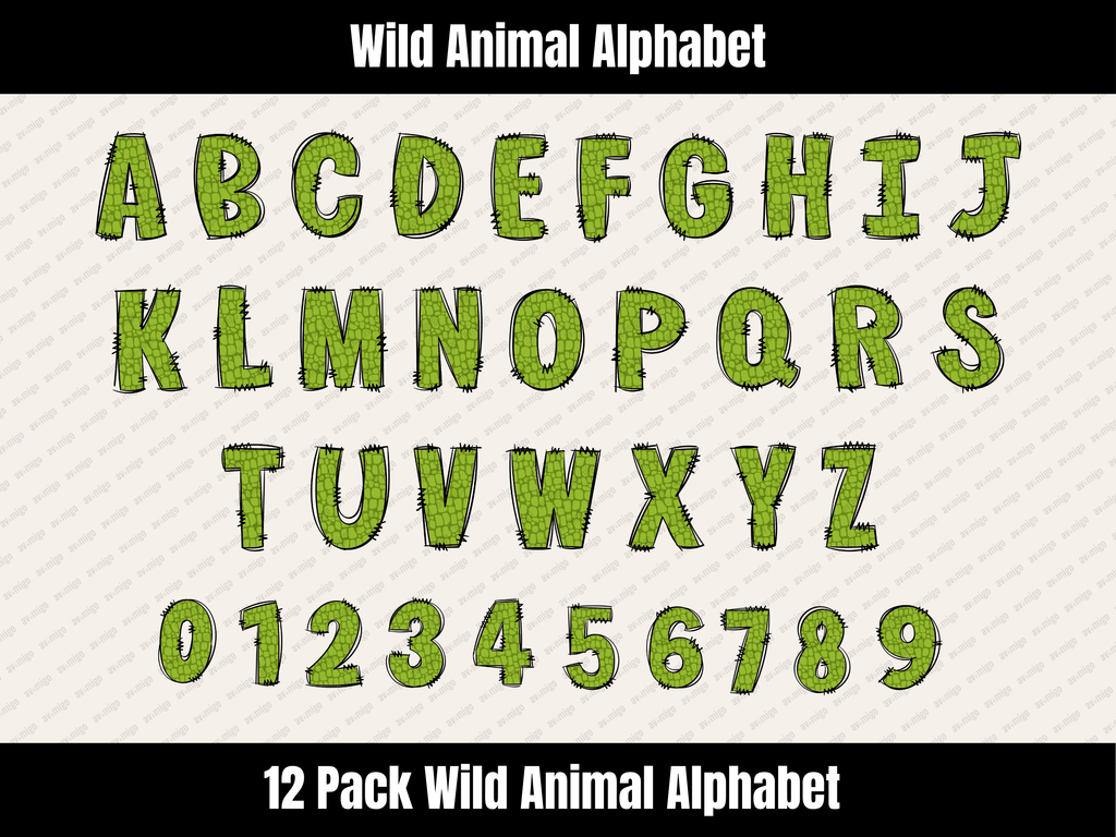 Wild Animal Alphabet Bundle