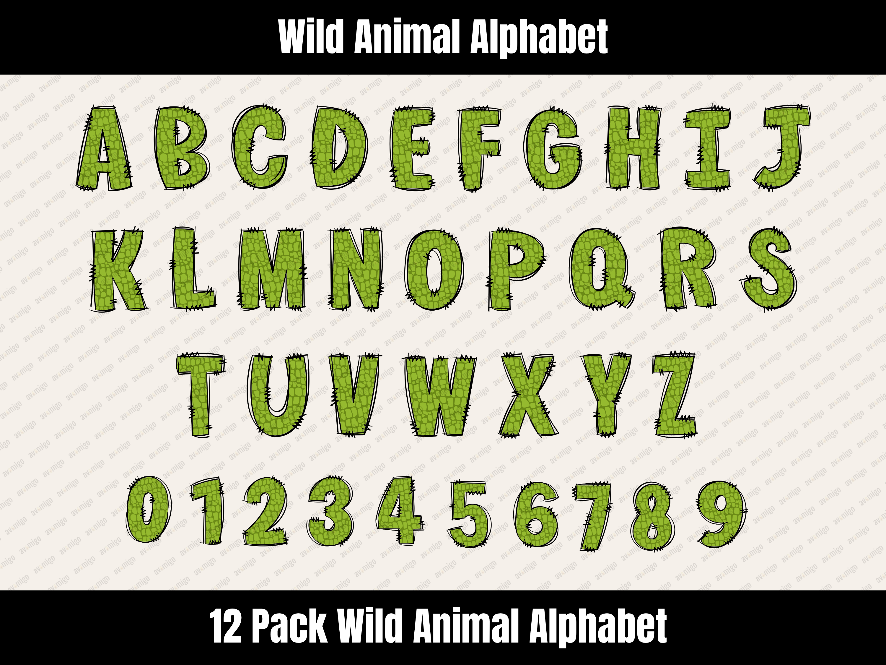 Wild Animal Alphabet Bundle