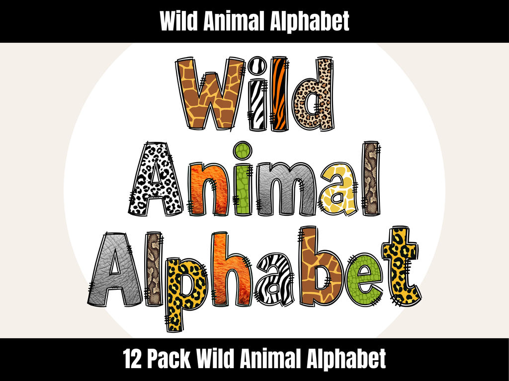 Wild Animal Alphabet Bundle