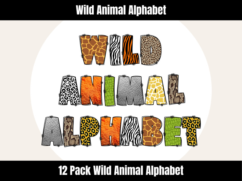 Wild Animal Alphabet Bundle