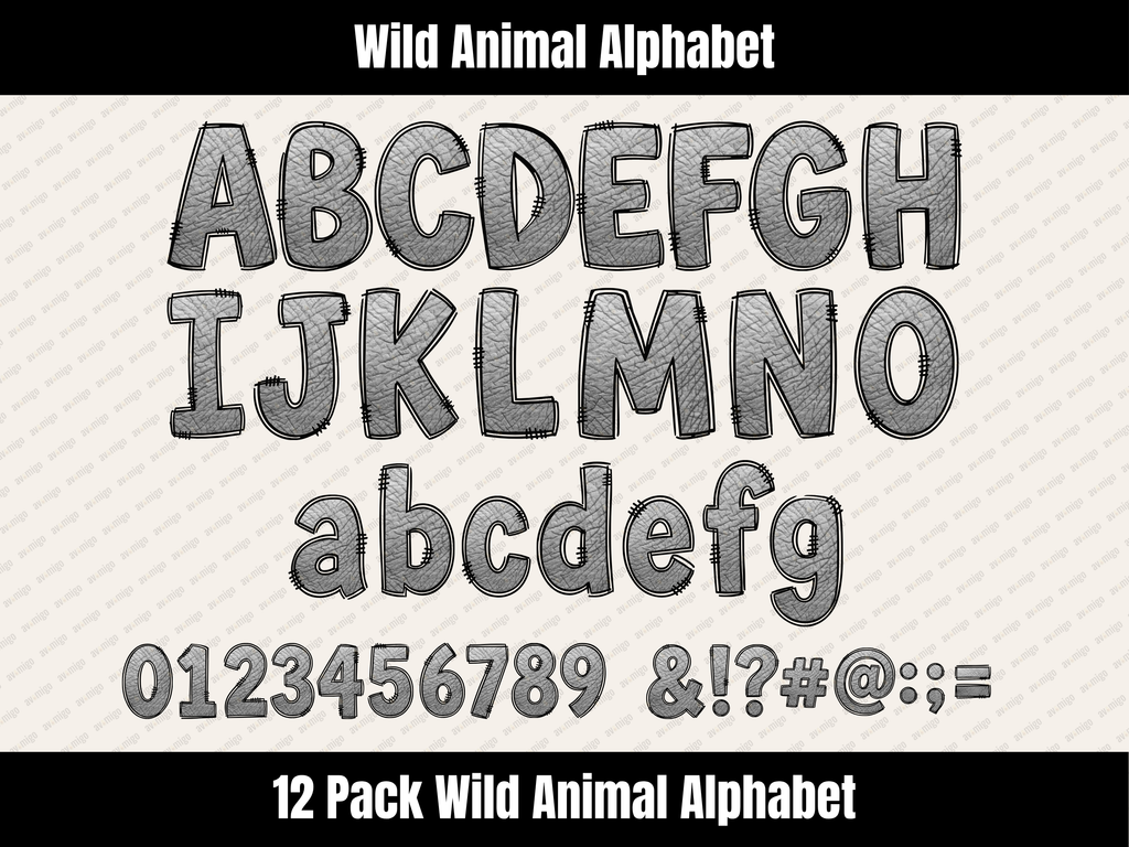 Wild Animal Alphabet Bundle
