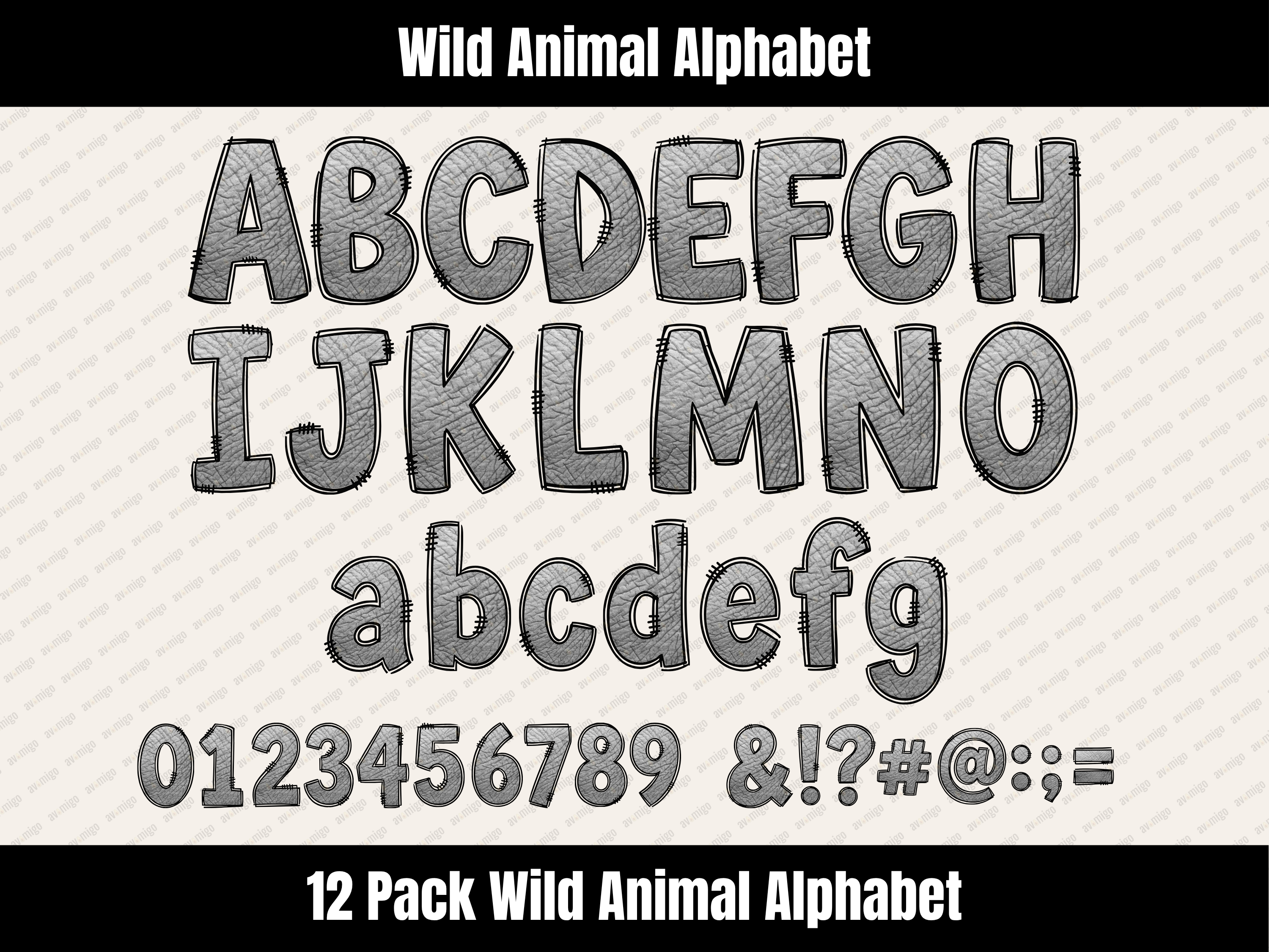 Wild Animal Alphabet Bundle