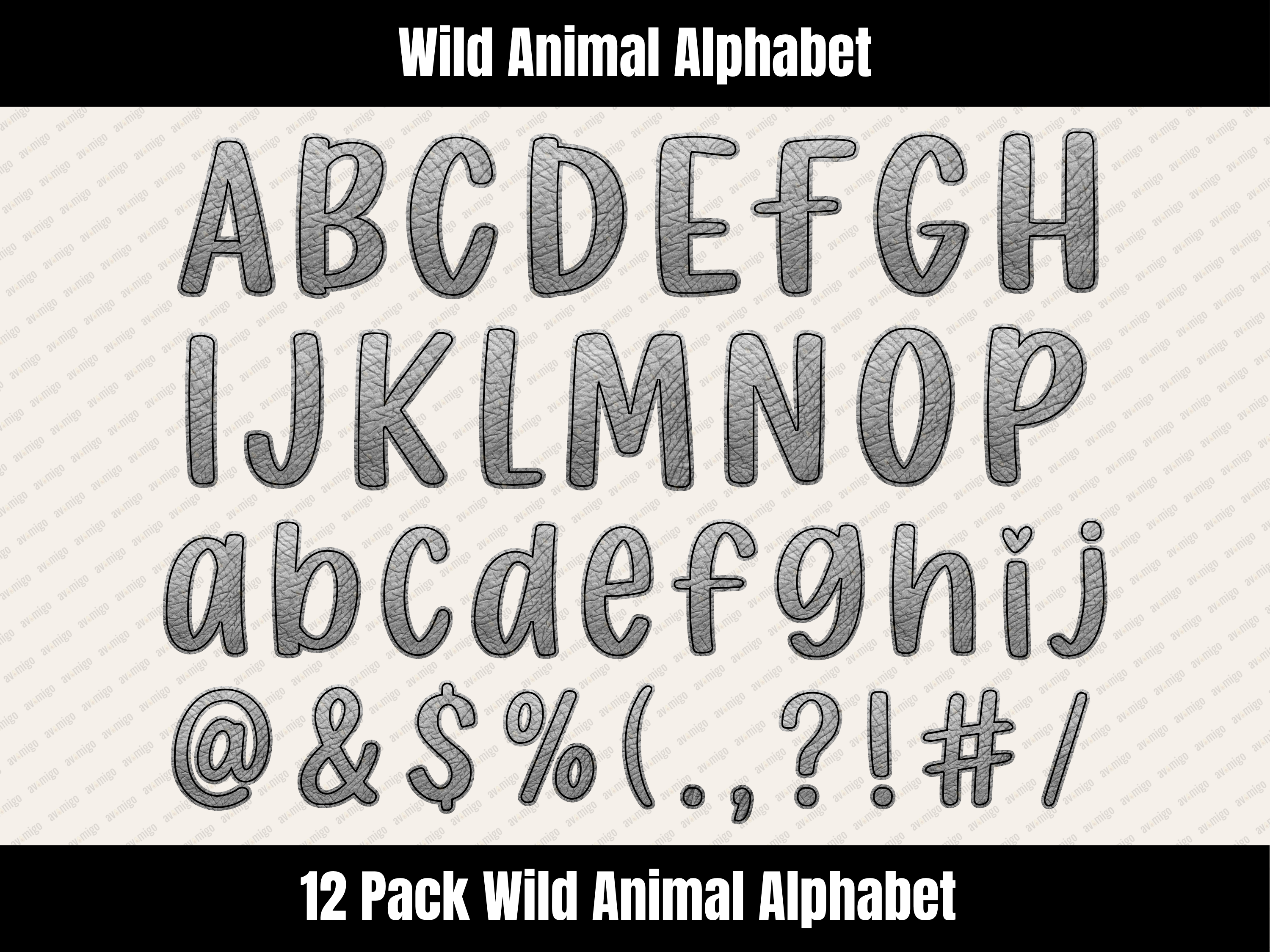 Wild Animal Alphabet Bundle