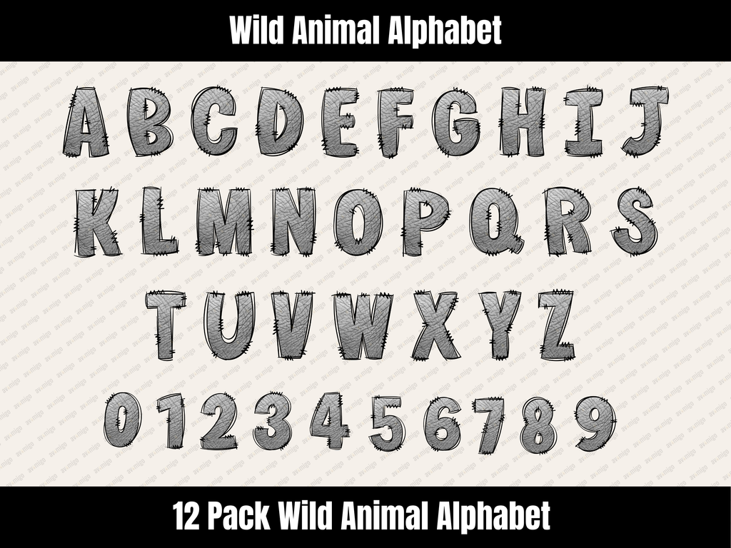 Wild Animal Alphabet Bundle
