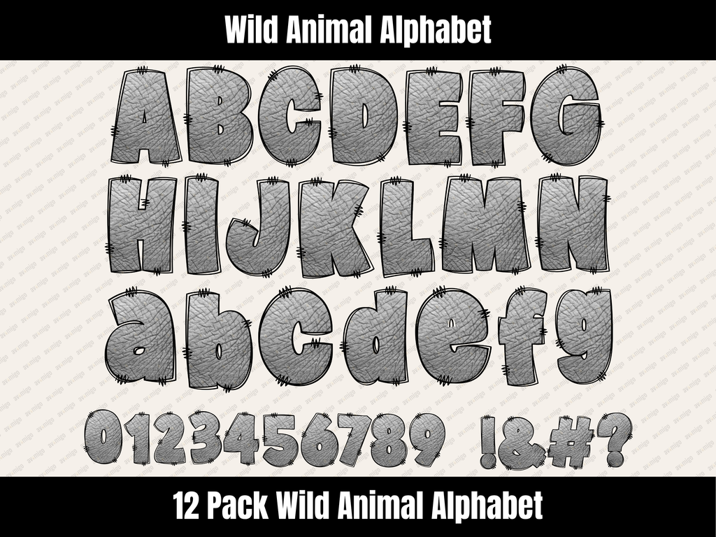 Wild Animal Alphabet Bundle