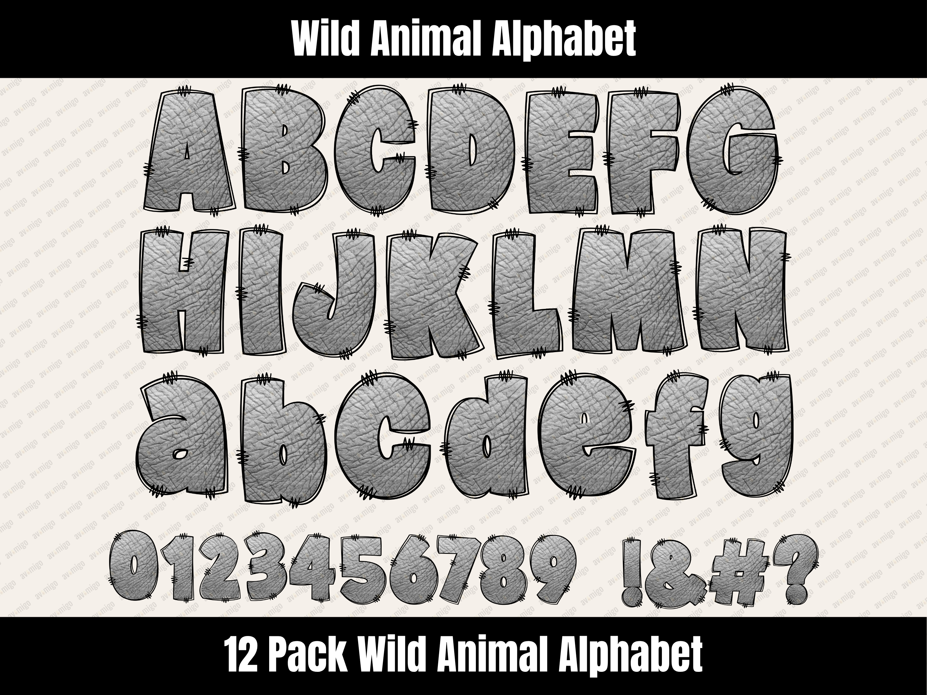 Wild Animal Alphabet Bundle