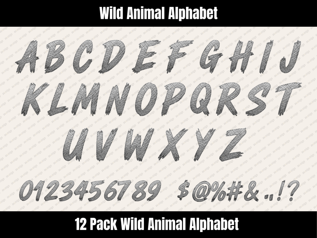 Wild Animal Alphabet Bundle