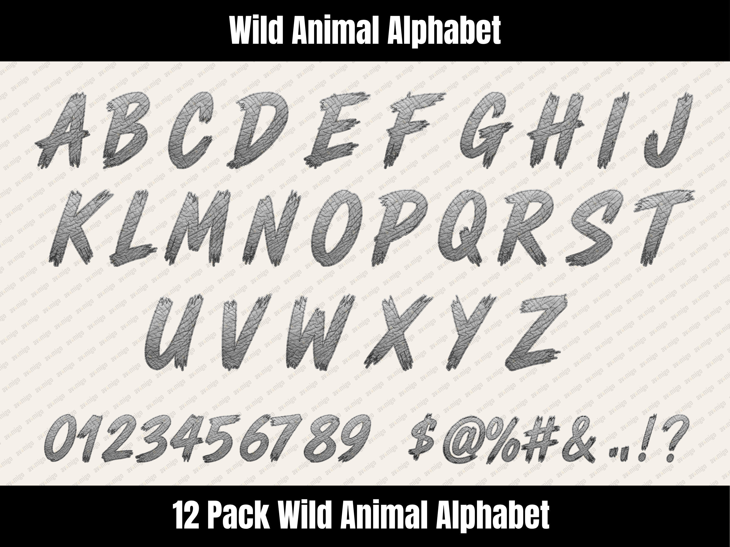 Wild Animal Alphabet Bundle