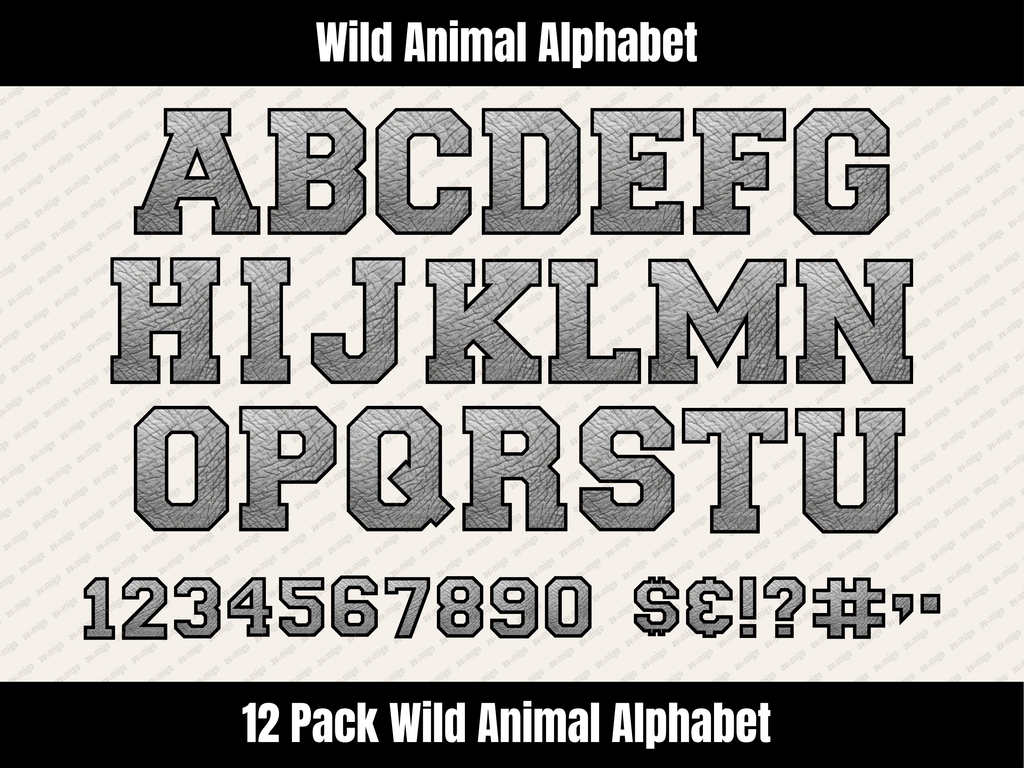 Wild Animal Alphabet Bundle