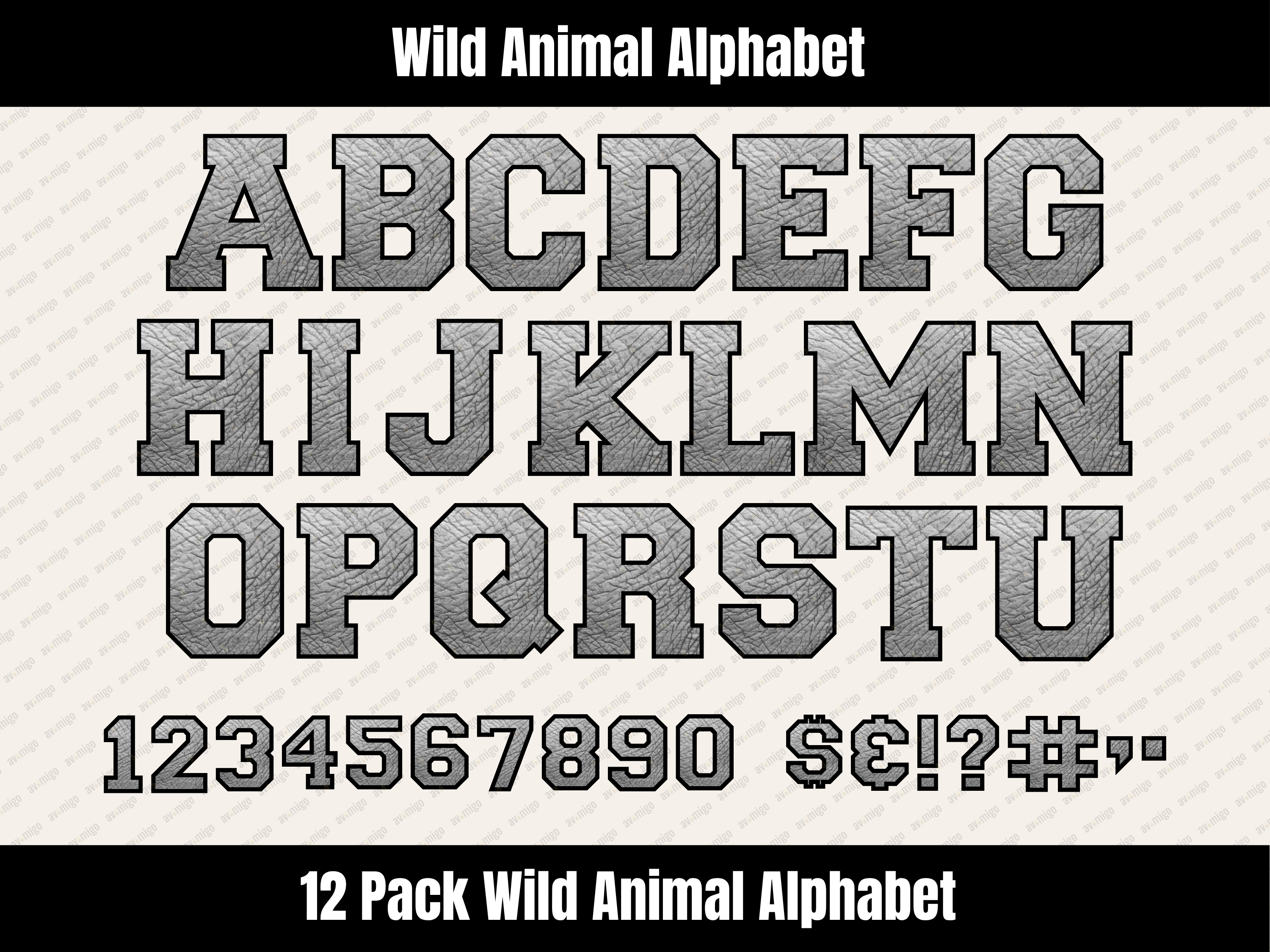 Wild Animal Alphabet Bundle