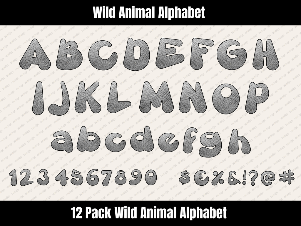 Wild Animal Alphabet Bundle