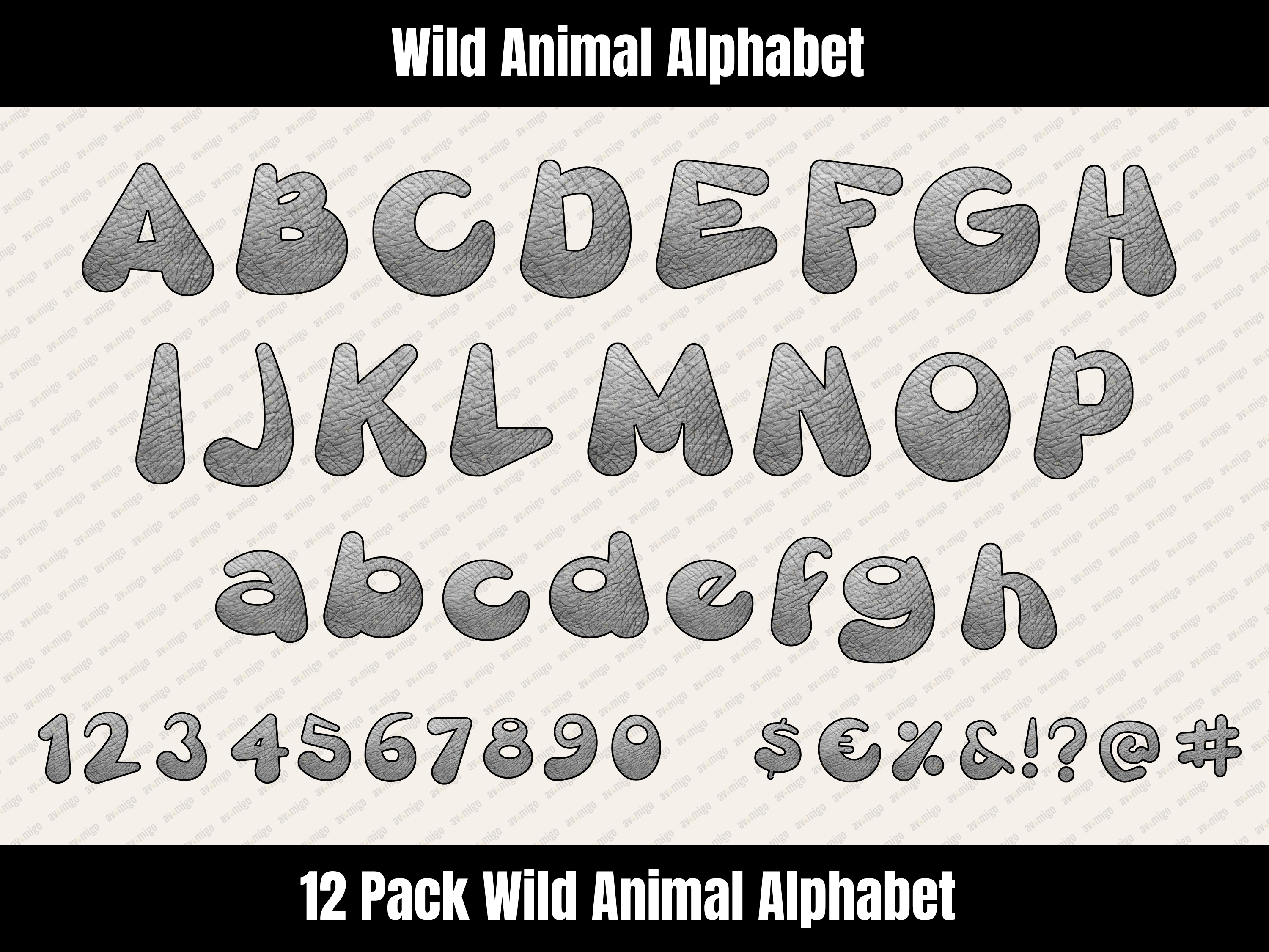 Wild Animal Alphabet Bundle