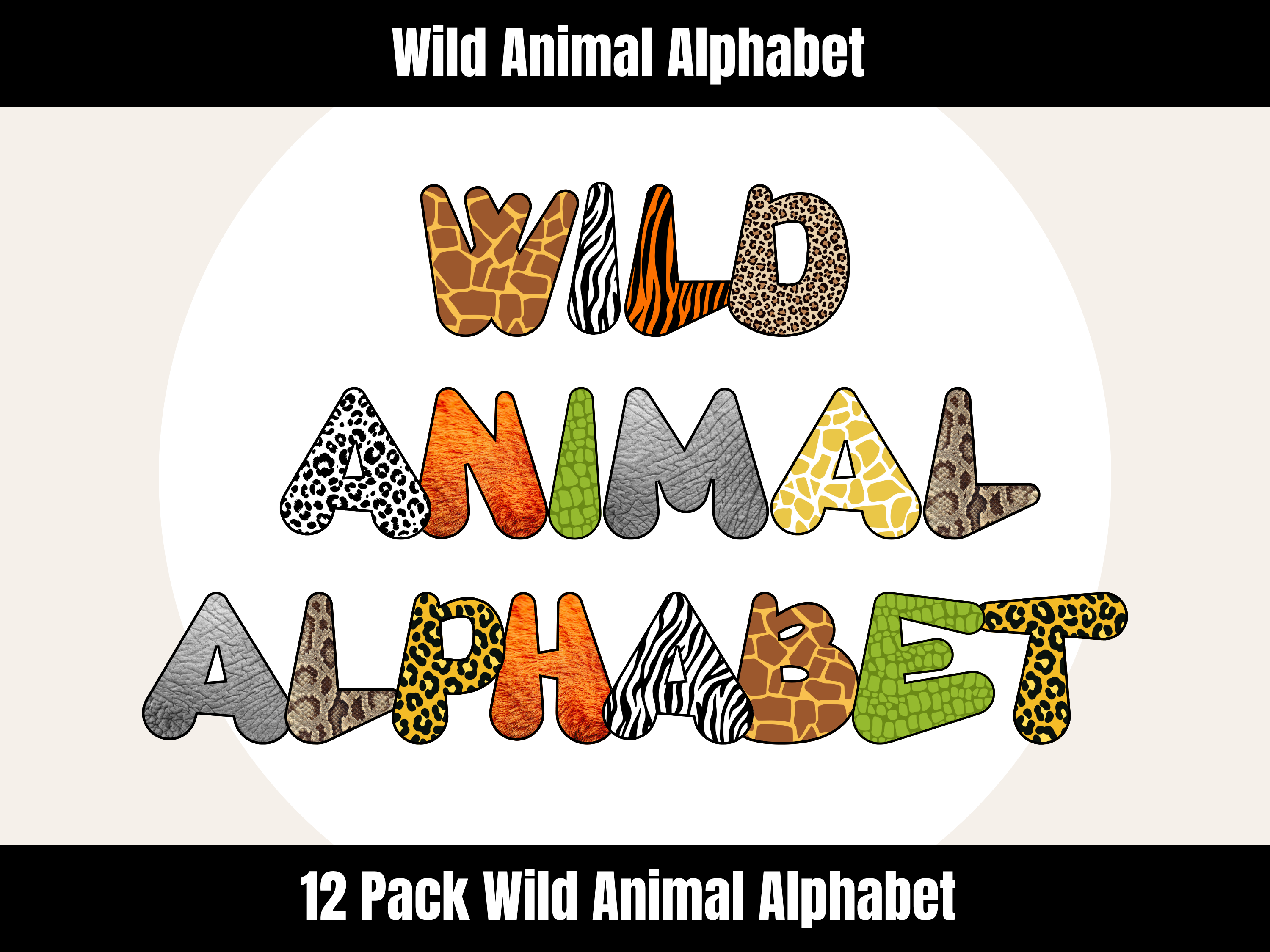 Wild Animal Alphabet Bundle