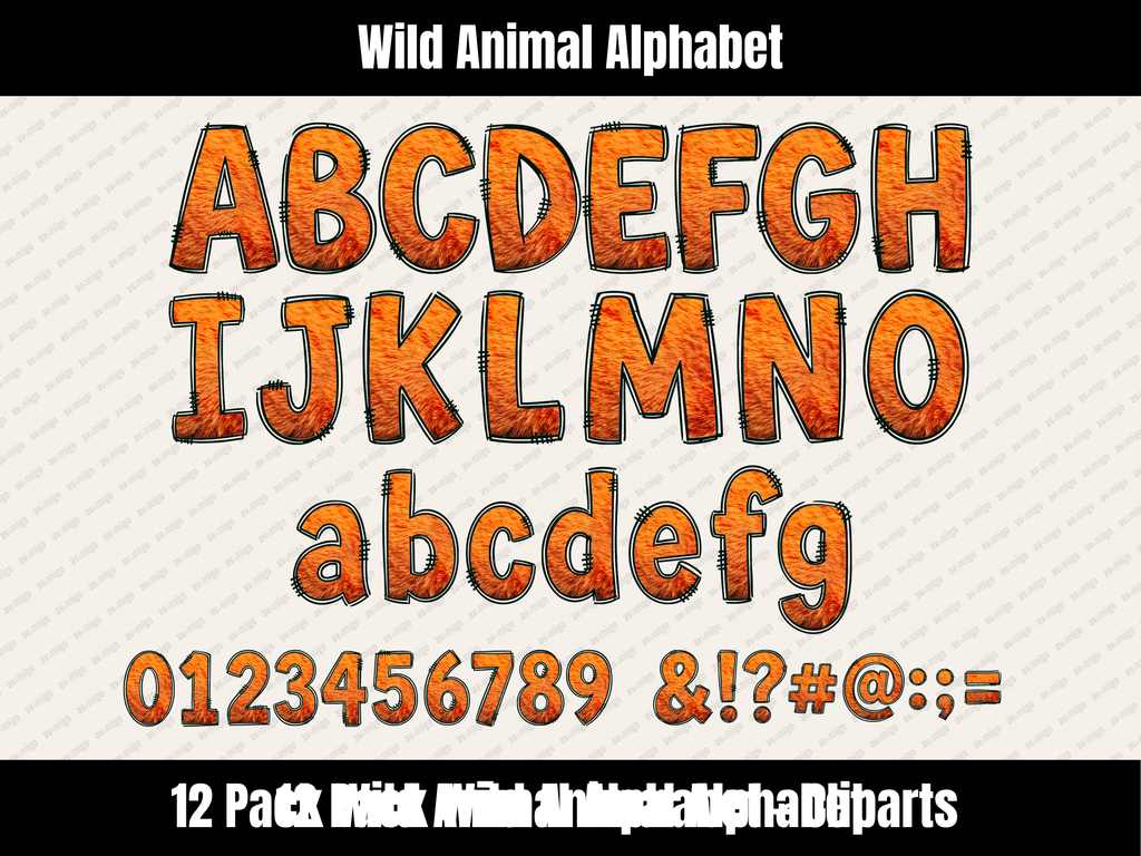Wild Animal Alphabet Bundle