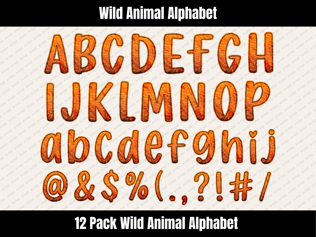 Wild Animal Alphabet Bundle
