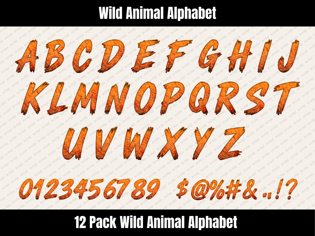 Wild Animal Alphabet Bundle