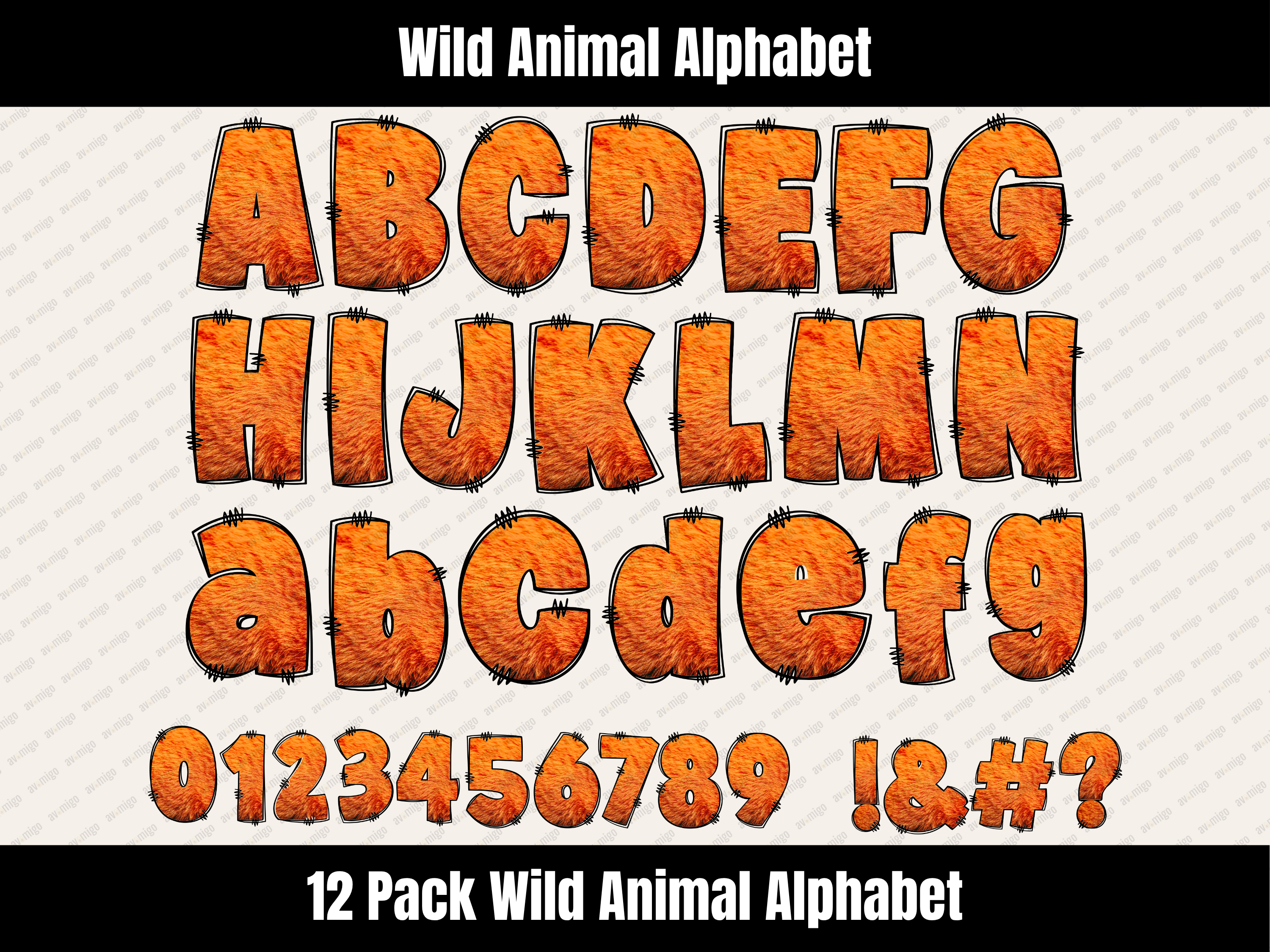 Wild Animal Alphabet Bundle