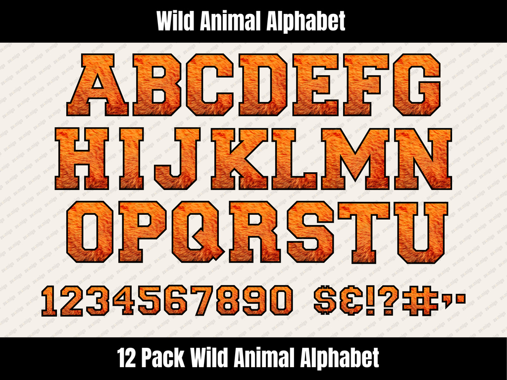 Wild Animal Alphabet Bundle