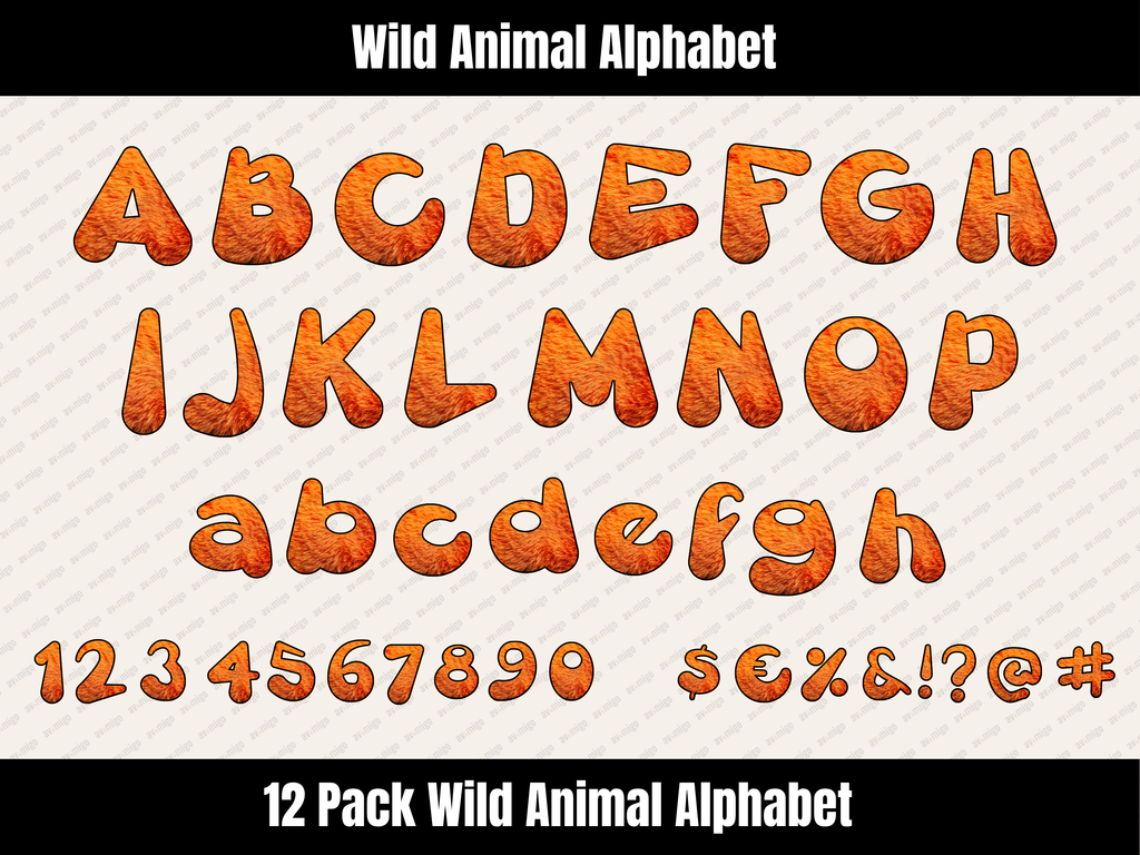 Wild Animal Alphabet Bundle