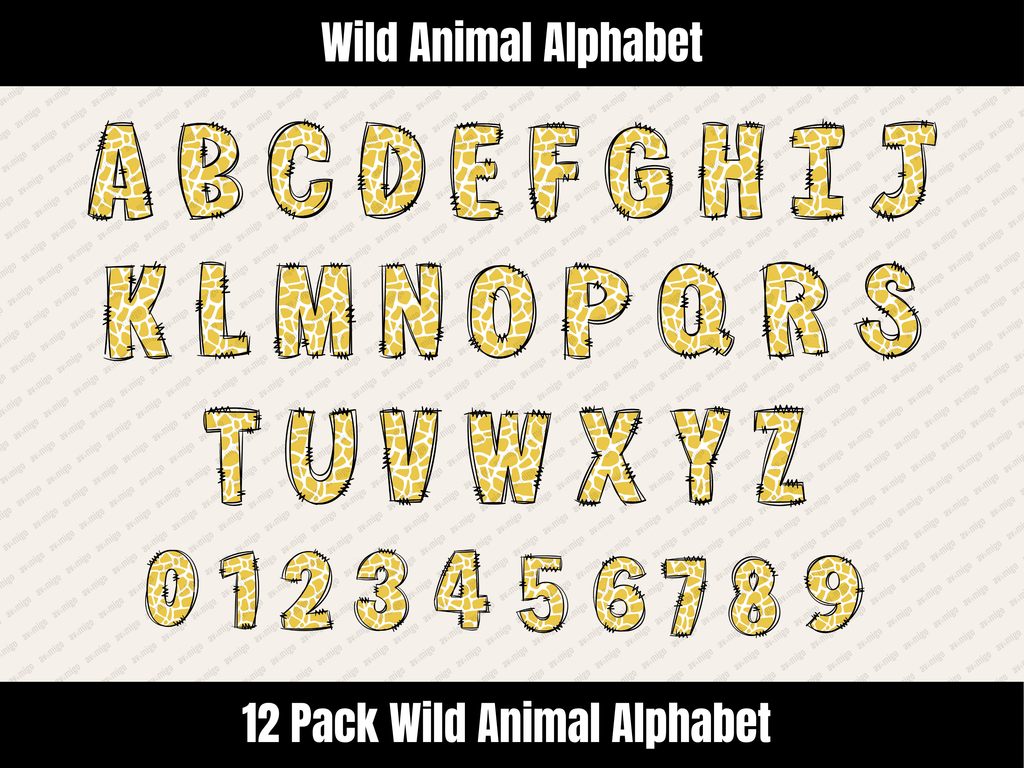 Wild Animal Alphabet Bundle