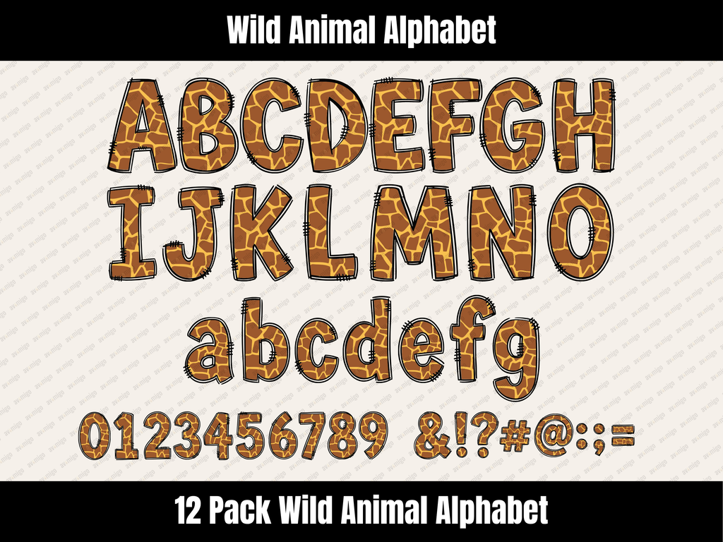 Wild Animal Alphabet Bundle
