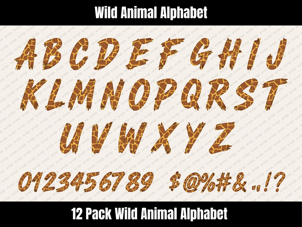 Wild Animal Alphabet Bundle