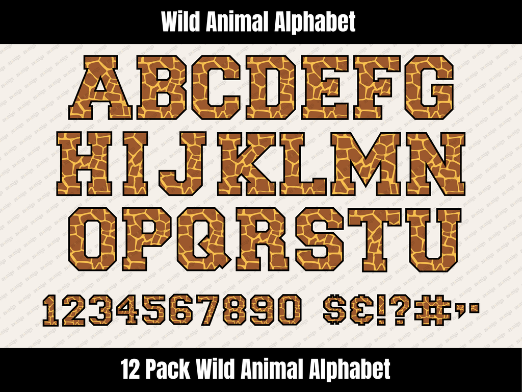 Wild Animal Alphabet Bundle