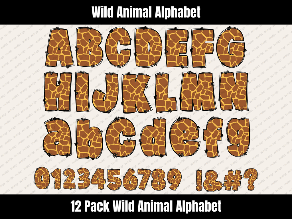 Wild Animal Alphabet Bundle