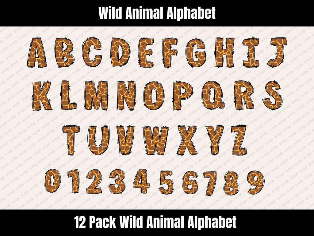 Wild Animal Alphabet Bundle