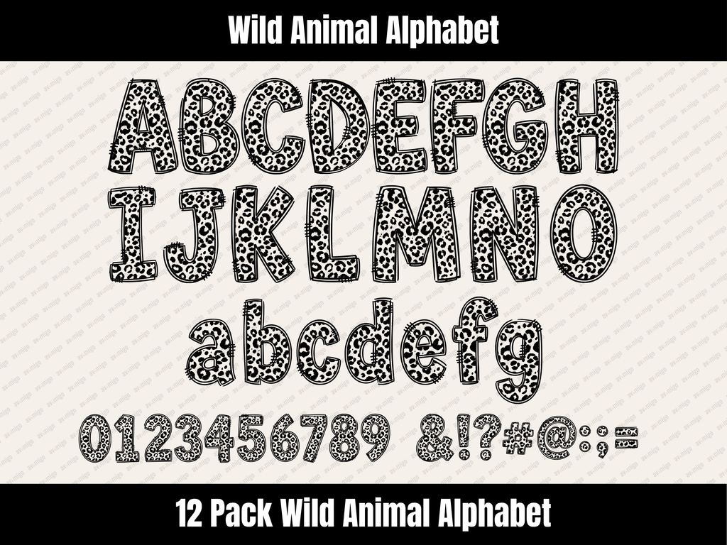 Wild Animal Alphabet Bundle